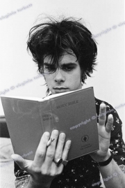Nick Cave with bible. The Birthday Party In Leeds