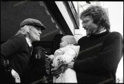 Richard Branson With Holly Branson and 'Aunt Clare' + sheep