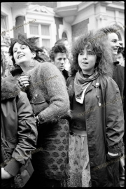 Punks on the Sid Vicious Memorial March, February 1980.
