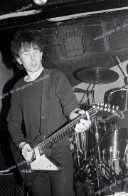 Edge of U2 onstage in Belgium 1980